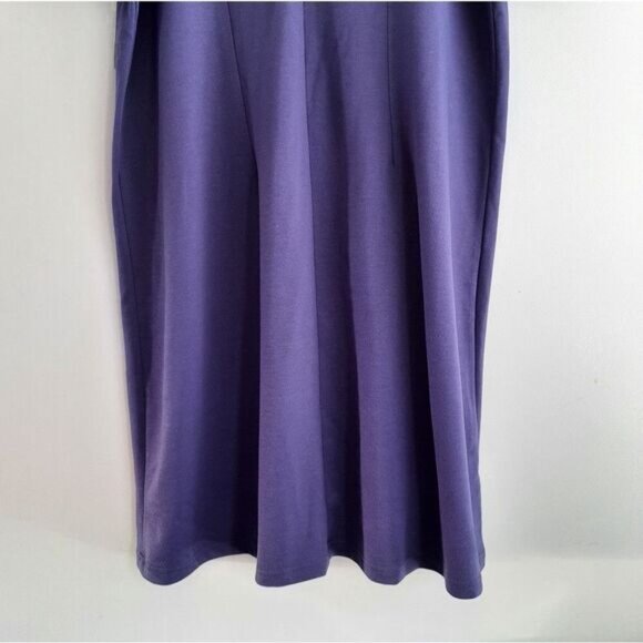 LENNIE Scoop Neck Midi Length Dress Soft Fabric Blue / Purple Sz XL Flawed - Picture 9 of 12